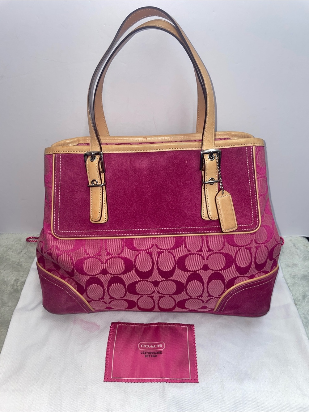 Vintage Coach ‘Hampton’ Signature Satchel